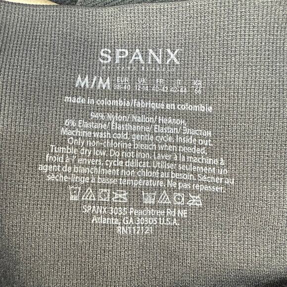 Spanx Look At Me Now Leggings Women's M Black Camo Classic Leggings Preppy - Picture 6 of 13